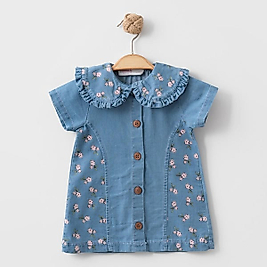 A KESİM PARÇALI ELBİSE 6-24 AY