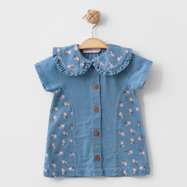 A KESİM PARÇALI ELBİSE 6-24 AY